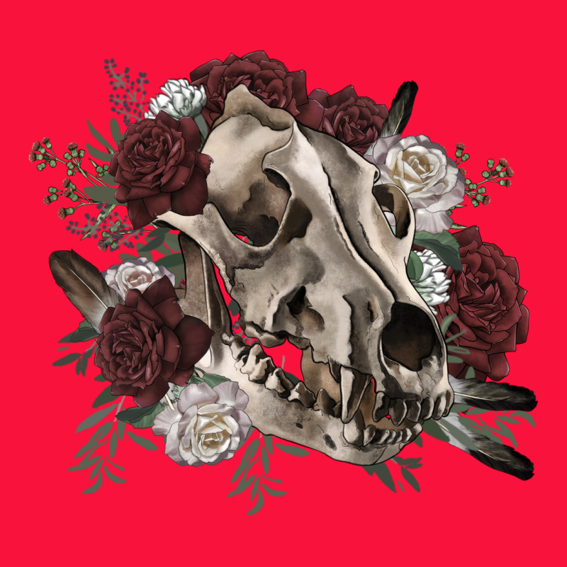 Floral Boho Wolf Skull Classic Tee by RanaPortraitStore | Teevron