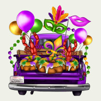 Mardi Gras Farm Truck Back View Urban Heavy Tee | Teevron