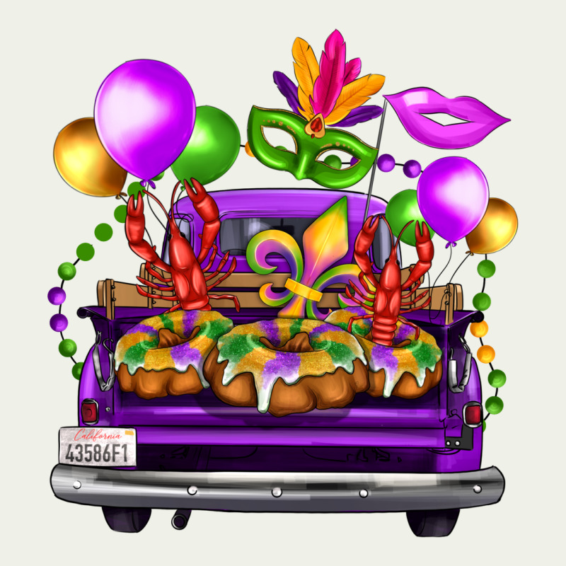 Mardi Gras Farm Truck Back View Urban Heavy Tee by FaDigitalArtStudio | Teevron