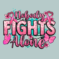 Nobody Fights Alone Cancer Awareness Heavy Core Tee | Teevron
