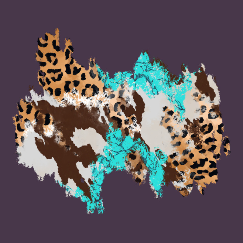 Cowhide Leopard Turquoise Patch Heavyweight Hoodie by AdoDesignShop | Teevron