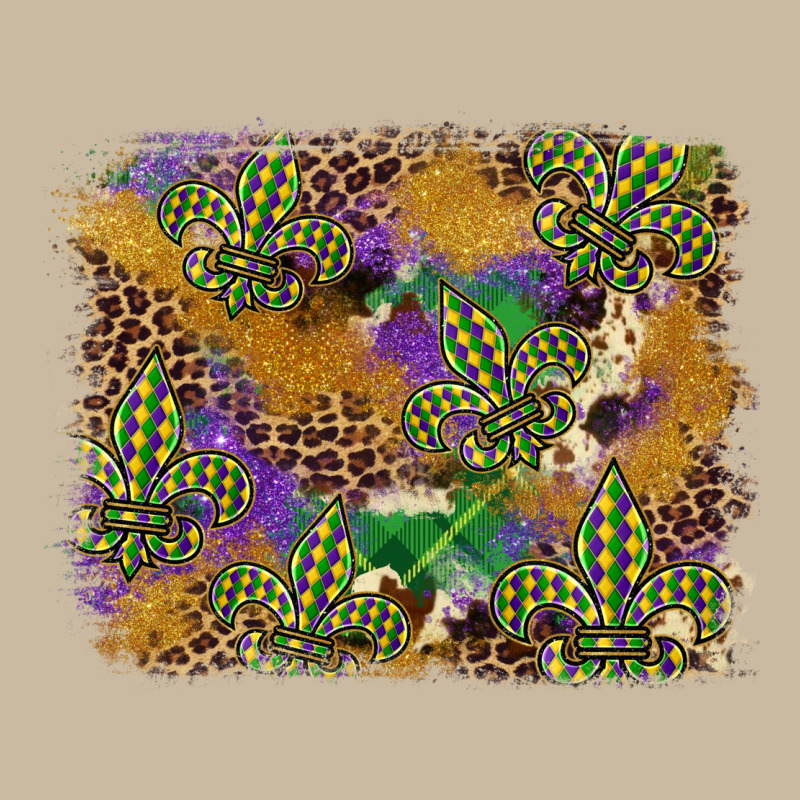 Mardi Gras Plaid Purple Glitter Cowhide  Leopard Long Sleeve Tee by FaDigitalArtStudio | Teevron