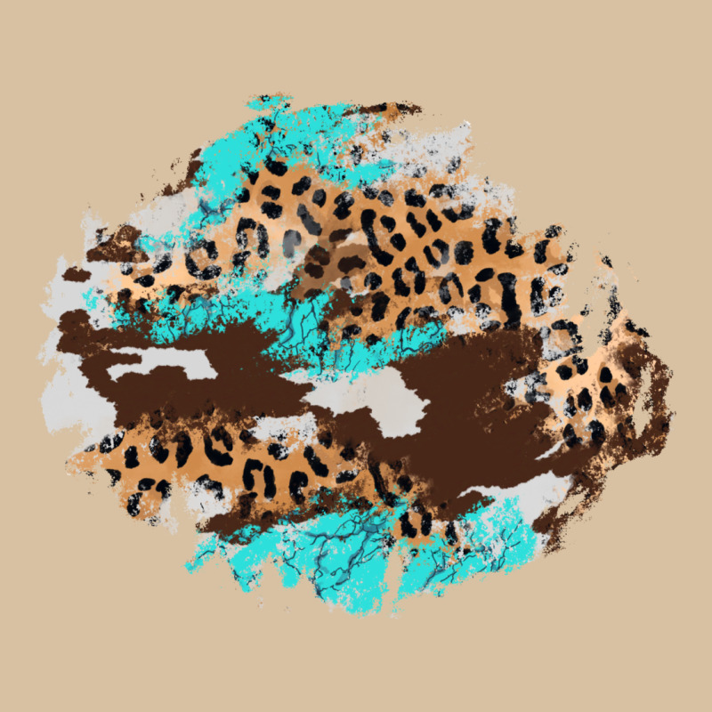 Cowhide Leopard Turquoise Patch Heavyweight Hoodie by AdoDesignShop | Teevron