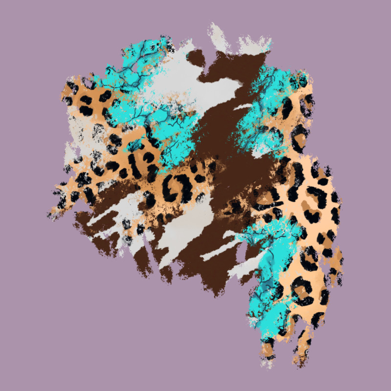 Cowhide Leopard Turquoise Patch Heavyweight Hoodie by AdoDesignShop | Teevron