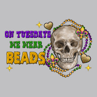 On Tuesdays We Wear Beads Skull Long Sleeve Tee | Teevron
