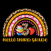 Back To School Rainbow Hello Third Grade Premium Sweatshirt | Teevron