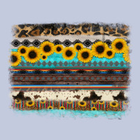Sunflower Aztec Serape Cowhide Background Long Sleeve Tee | Teevron