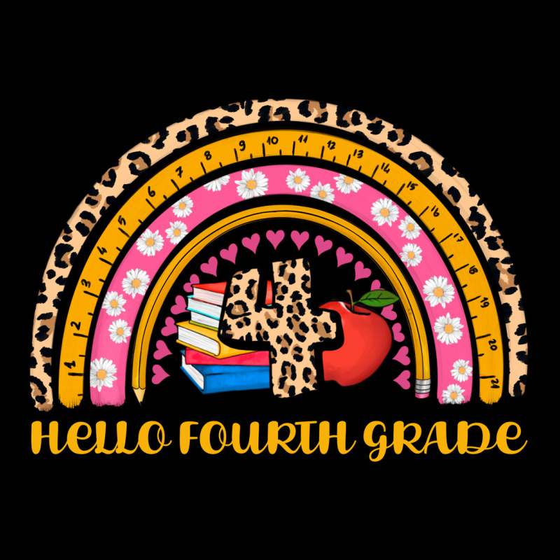 Back To School Rainbow Hello Fourth Grade Premium Sweatshirt by AdoDesignShop | Teevron