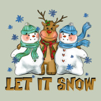 Let It Snow Reindeer Snowman Classic Tee | Teevron