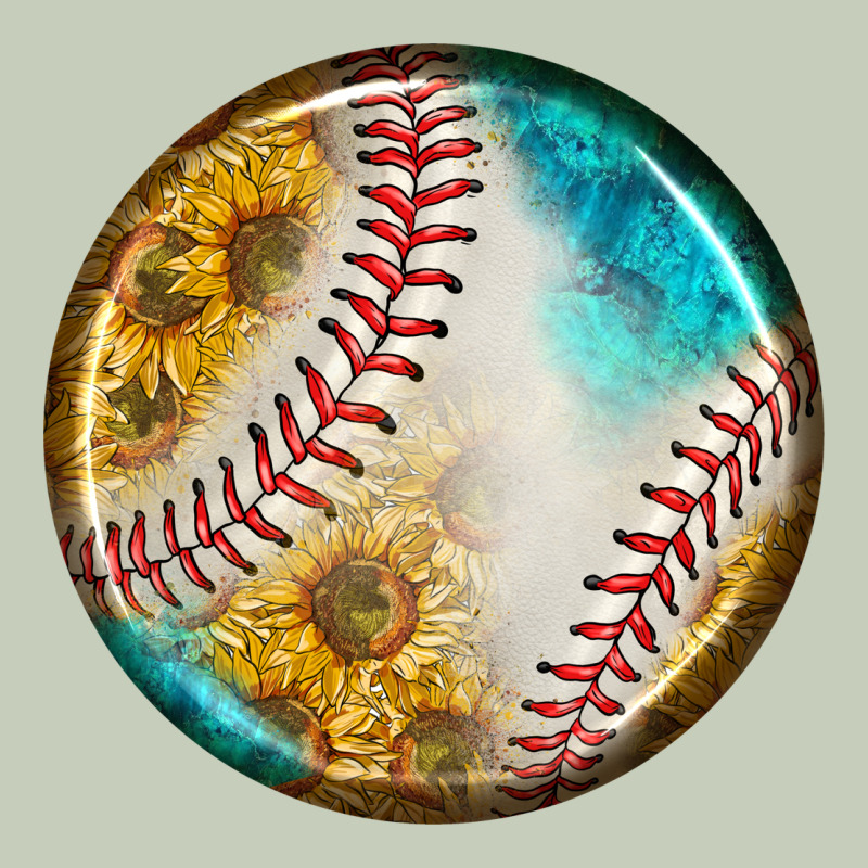 Baseball With Sunflower Round Earrings Long Sleeve Tee by BundleAndBundleShop | Teevron