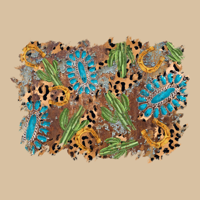 Horseshoe Leopard Gemstone Cactus Background Heavyweight Hoodie by AdoDesignShop | Teevron