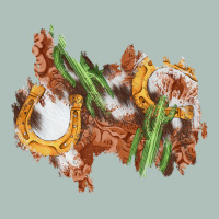 Horseshoe Cowhide Cactus Patch Heavyweight Hoodie | Teevron