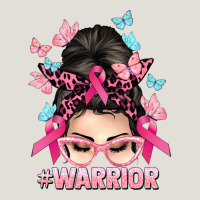Warrior Cancer Messy Bun Cancer Awareness Heavy Core Tee | Teevron