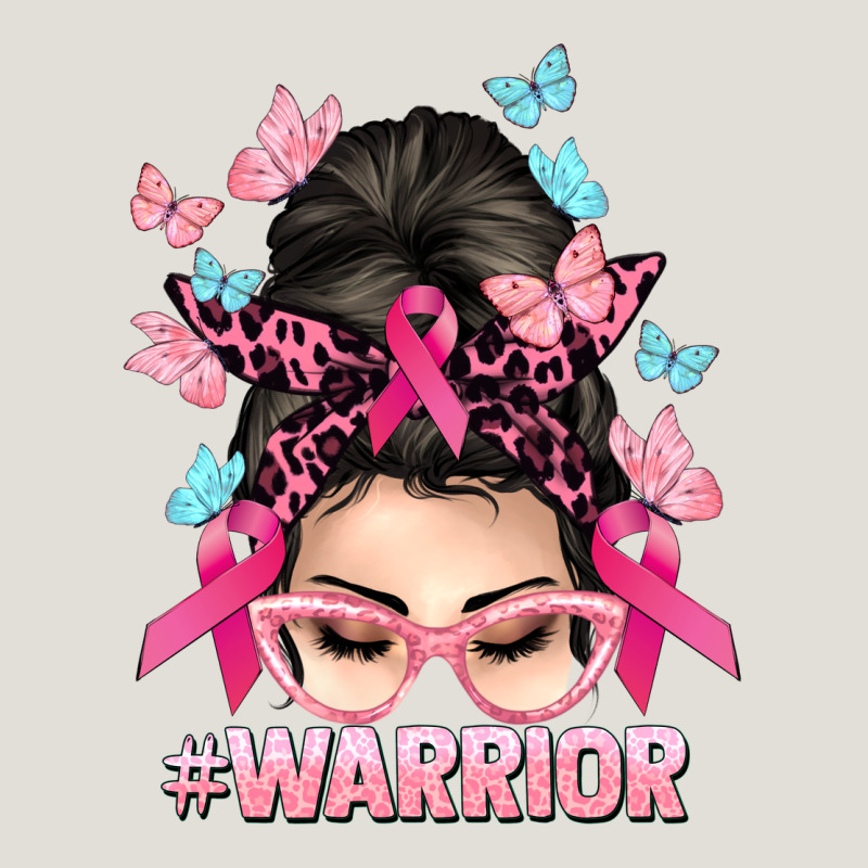 Warrior Cancer Messy Bun Cancer Awareness Heavy Core Tee by HowdyJamesFarm | Teevron