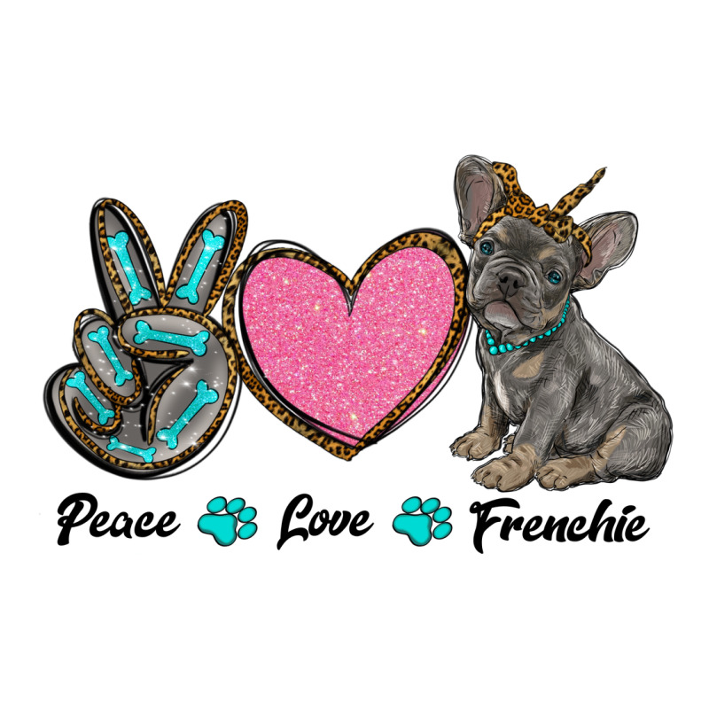 Peace Love Frenchie Premium Tee by RanaPortraitStore | Teevron