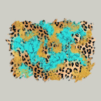 Glitter Leopard Turquoise Background Heavyweight Hoodie | Teevron