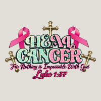 Heal Cancer Luke 1:37 Cross Cancer Awareness Heavy Core Tee | Teevron