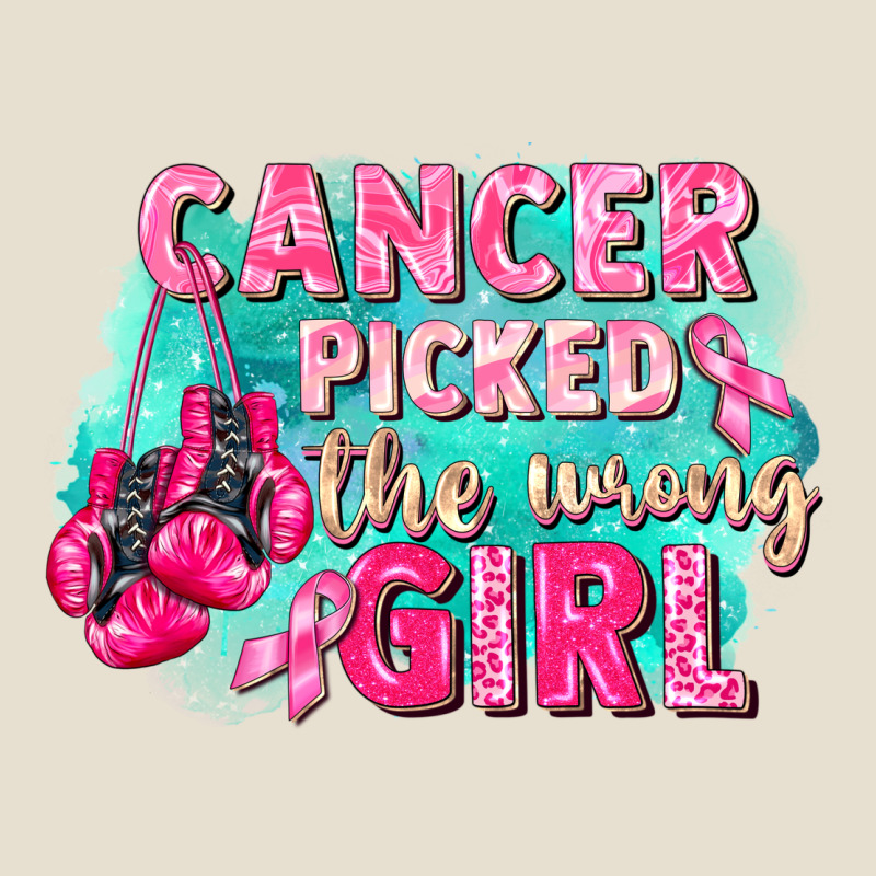 Cancer Picked The Wrong Girl Breast Cancer Urban Heavy Tee by FaDigitalArtStudio | Teevron