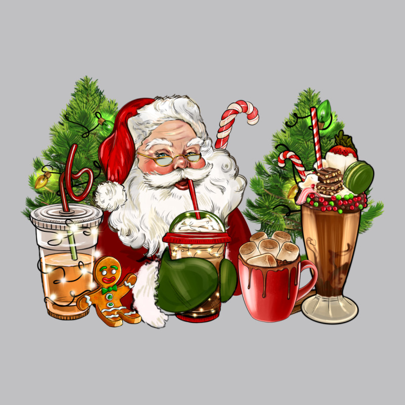 Santa Coffee Cups Christmas Classic Tee by CowGirlArtShop | Teevron