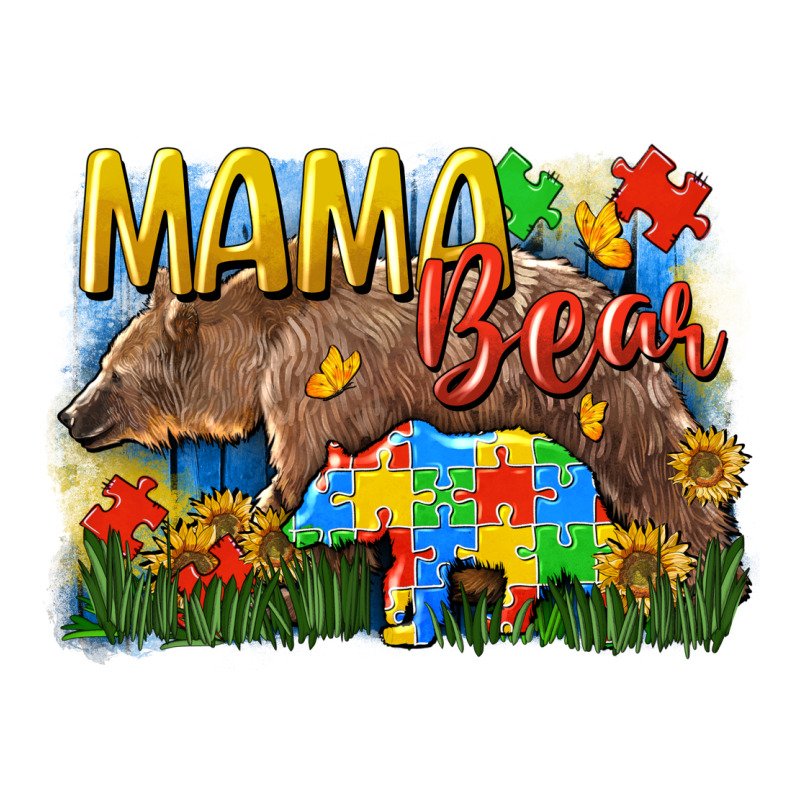 Mama Bear Autism Ladies Tee by CowGirlArtShop | Teevron