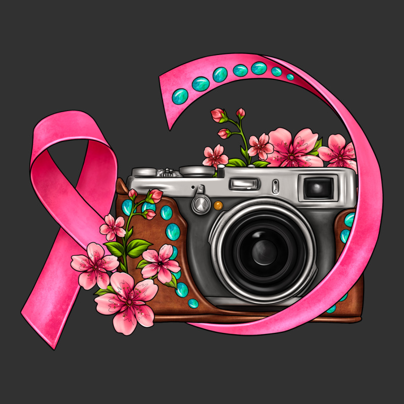 Floral Cancer Ribbon Vintage Camera Urban Heavy Tee by FaDigitalArtStudio | Teevron