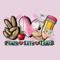Peace Love Teach Ladies Tee | Teevron