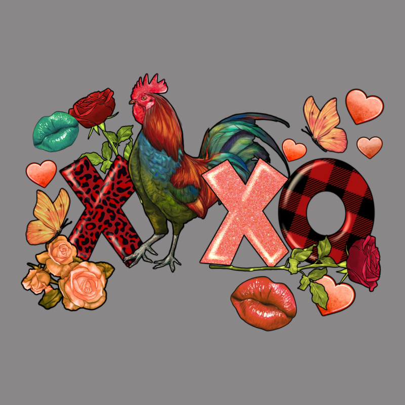 Rooster Valentine's Day Xoxo Vintage Tee by FaDigitalArtStudio | Teevron
