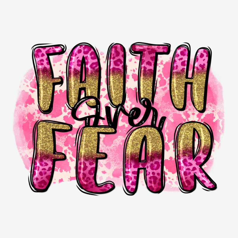 Faith Over Fear  Breast Cancer Awareness Urban Heavy Tee by FaDigitalArtStudio | Teevron