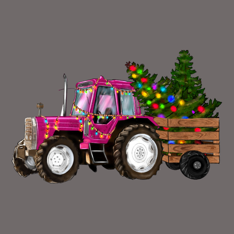 Pink Christmas Farm Tractor Urban Heavy Tee by RanaPortraitStore | Teevron