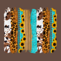 Turquoise Sunflowers Cowhide Leopard Glitter Background Long Sleeve Tee | Teevron