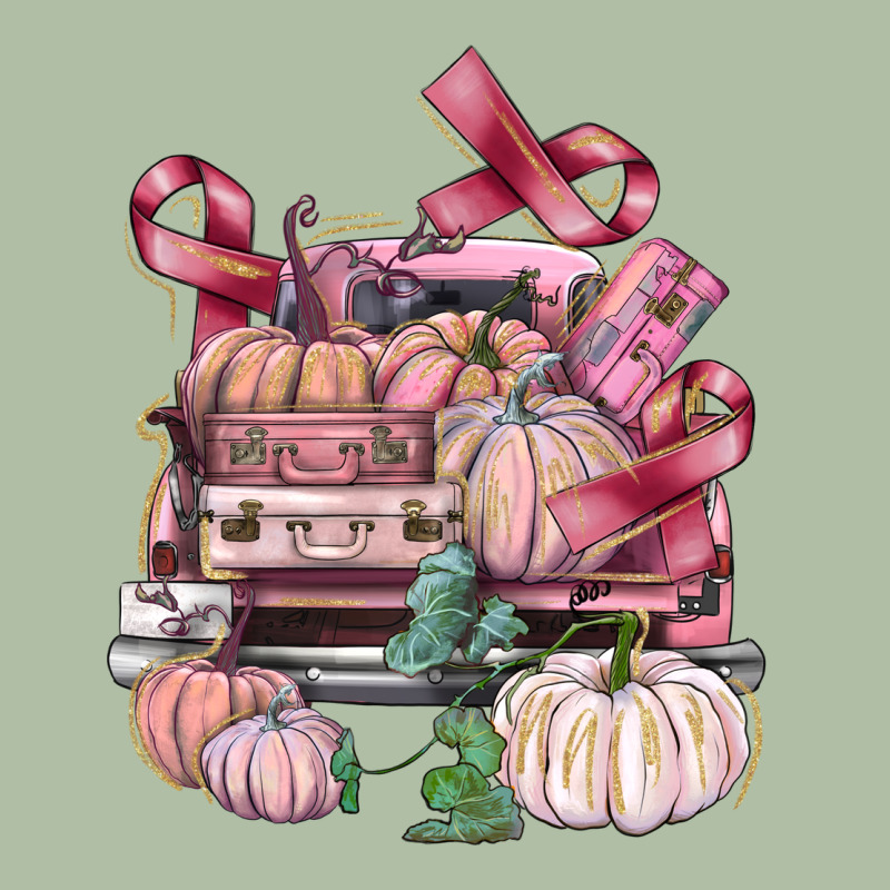 Breast Cancer Truck With Pumpkins Urban Heavy Tee by FaDigitalArtStudio | Teevron