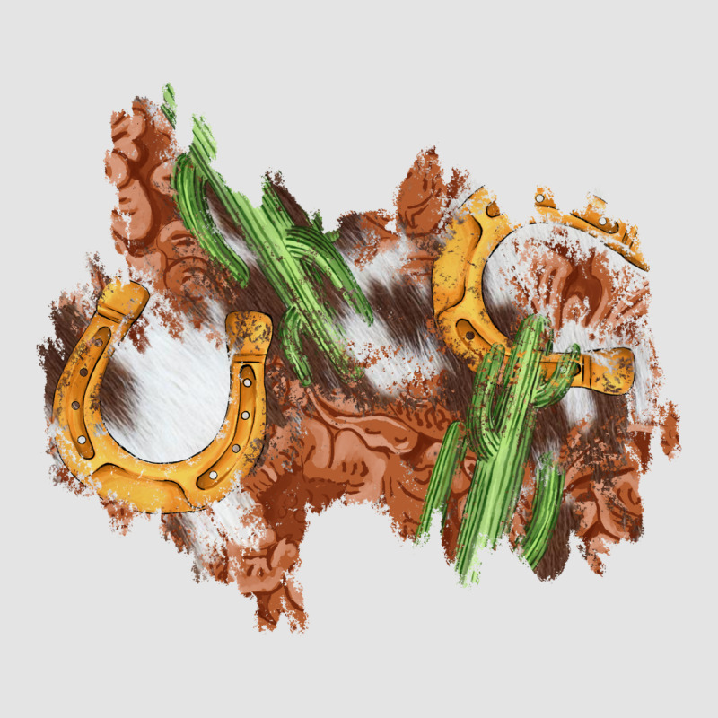Horseshoe Cowhide Cactus Patch Premium Sweatshirt by AdoDesignShop | Teevron