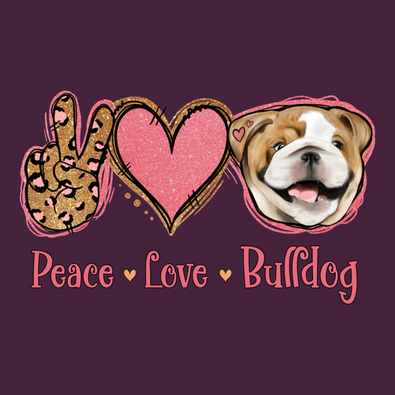 Peace Love Bulldog Premium Tee by Jasminsmagicworld | Teevron