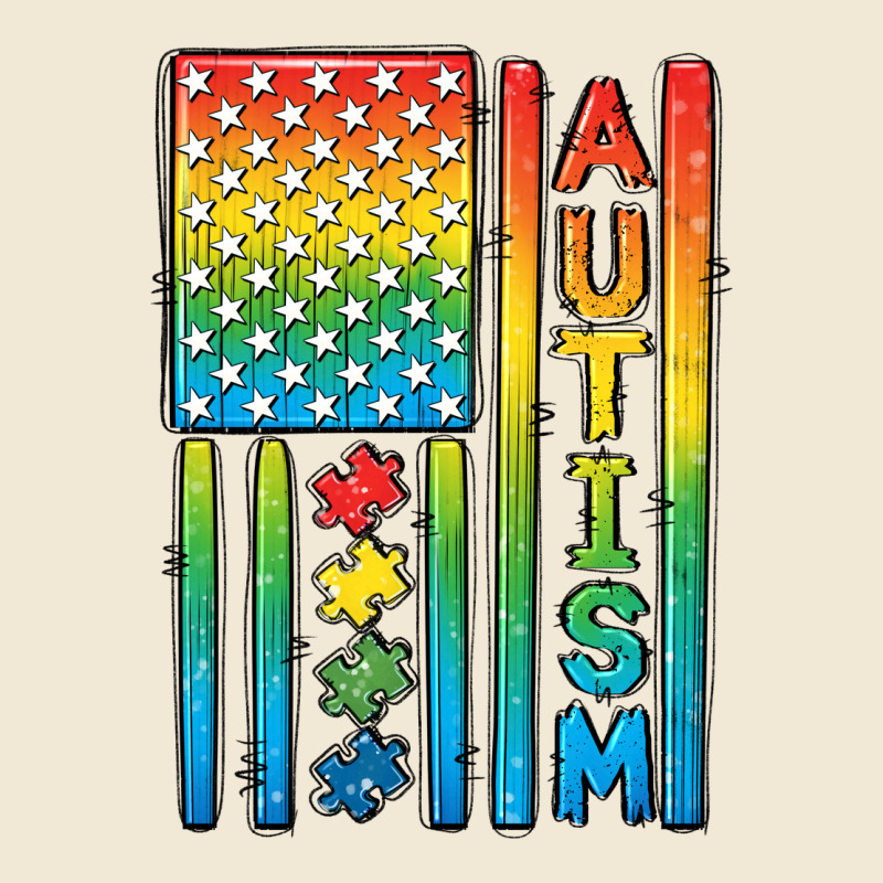 Autism American Flag Ladies Tee by CowGirlArtShop | Teevron
