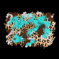 Cowhide Leopard Turquoise Background Premium Sweatshirt | Teevron