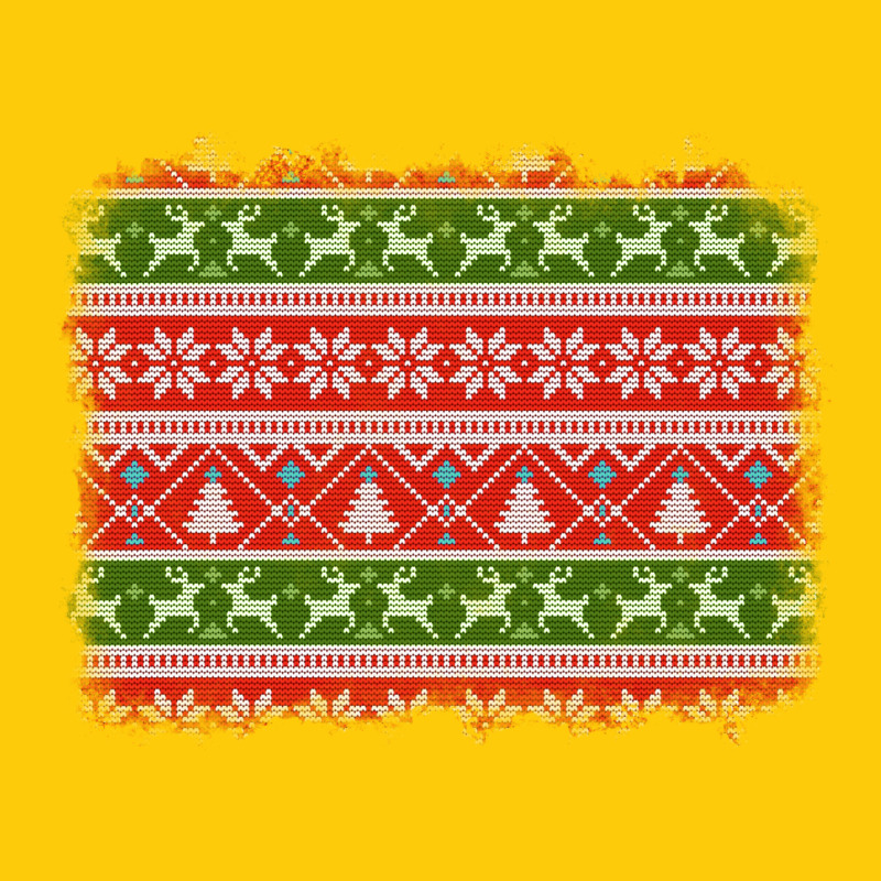 Knitted Christmas Reindeer Pine Tree Background Premium Hoodie by Jasminsmagicworld | Teevron