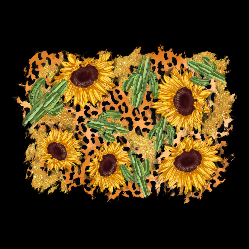 Cactus Leopard Sunflower Glitter Background Premium Sweatshirt by AdoDesignShop | Teevron