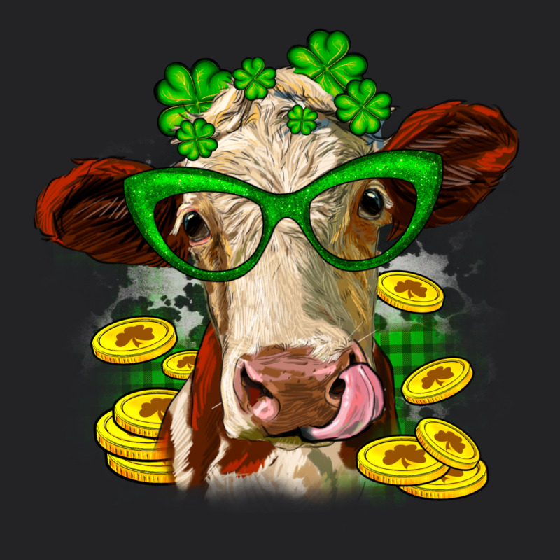 St. Patrick's Day Cow Vintage Tee by OliviaCreatesArt | Teevron