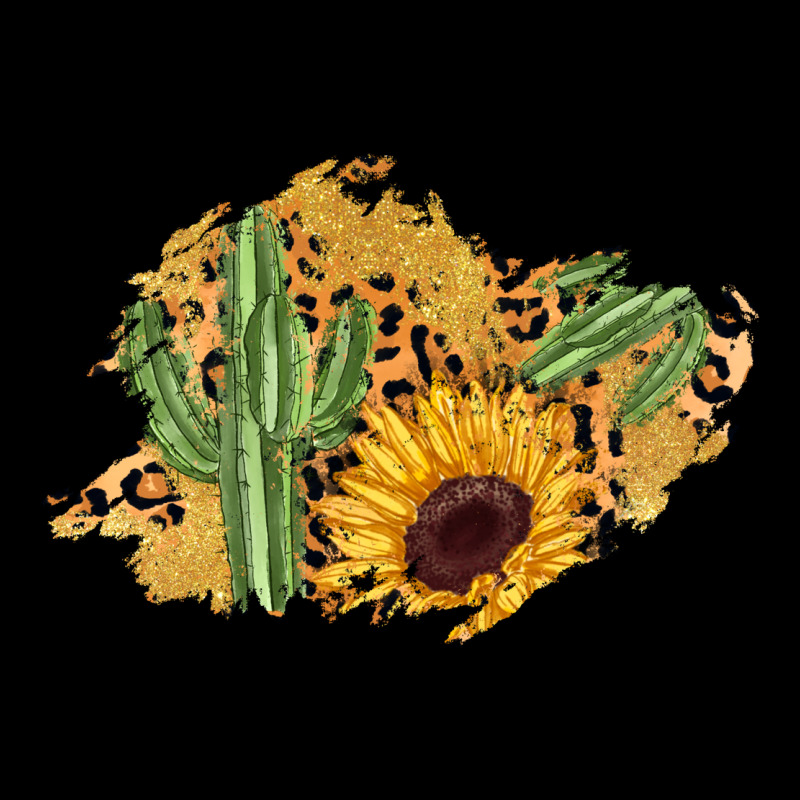 Cactus Leopard Sunflower Glitter  Patch Premium Sweatshirt by AdoDesignShop | Teevron