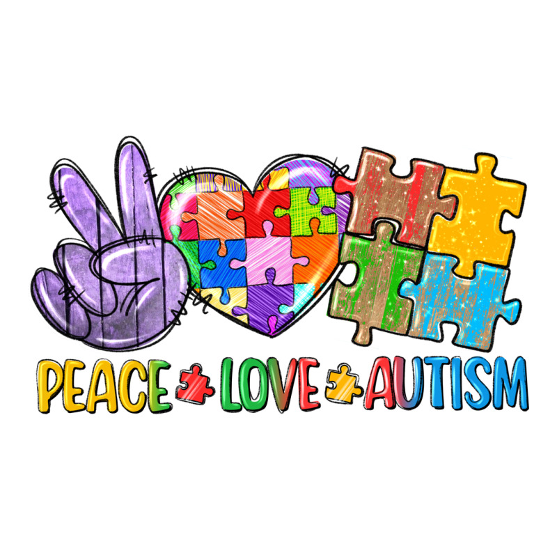 Peace Love Autism Ladies Tee by CowGirlArtShop | Teevron