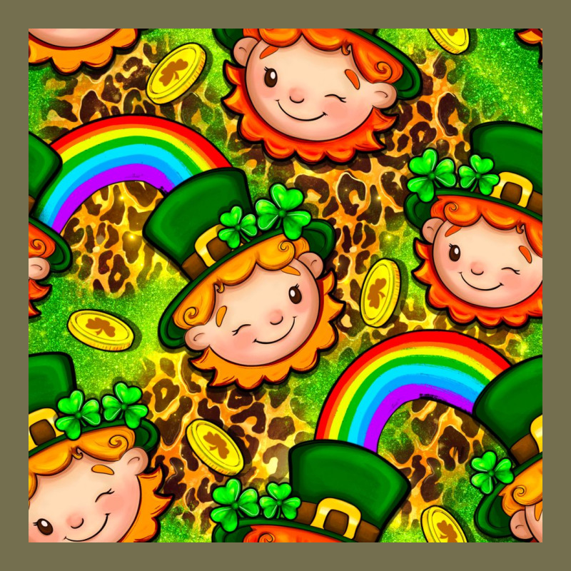 St. Patrick's Dwarf Seamless Pattern Digital Paper Vintage Hoodie by BundleAndBundleShop | Teevron