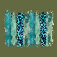 Turquoise Leopard Watercolor Brushstroke Background Long Sleeve Tee | Teevron