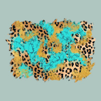 Glitter Leopard Turquoise Background Premium Sweatshirt | Teevron