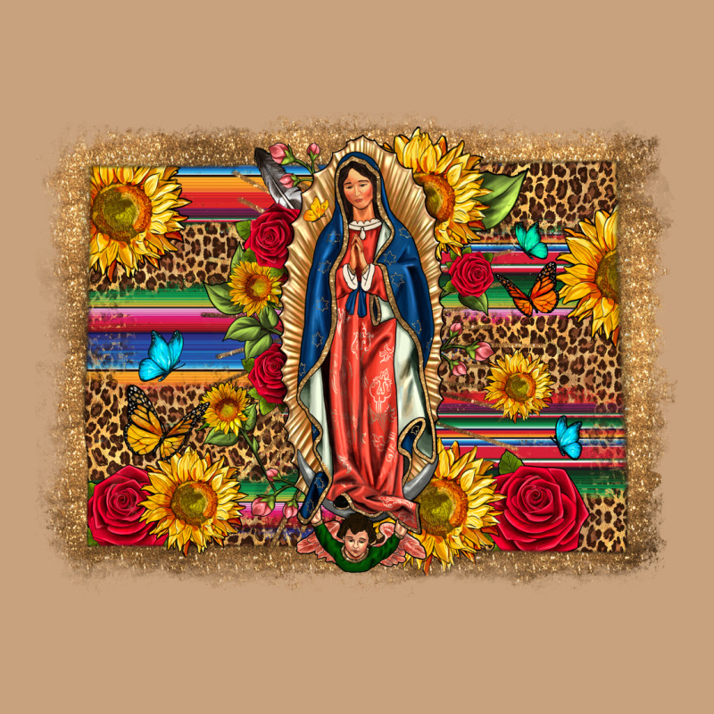 Our Lady Of Guadalupe Glitter Leopard Flowers Vintage Tee by FaDigitalArtStudio | Teevron