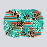 Leopard Turquoise Glitter Background Zipper Hoodie | Teevron
