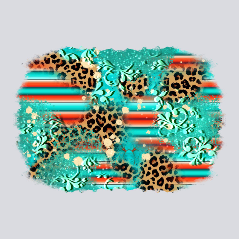 Leopard Turquoise Glitter Background Zipper Hoodie by AdoDesignShop | Teevron