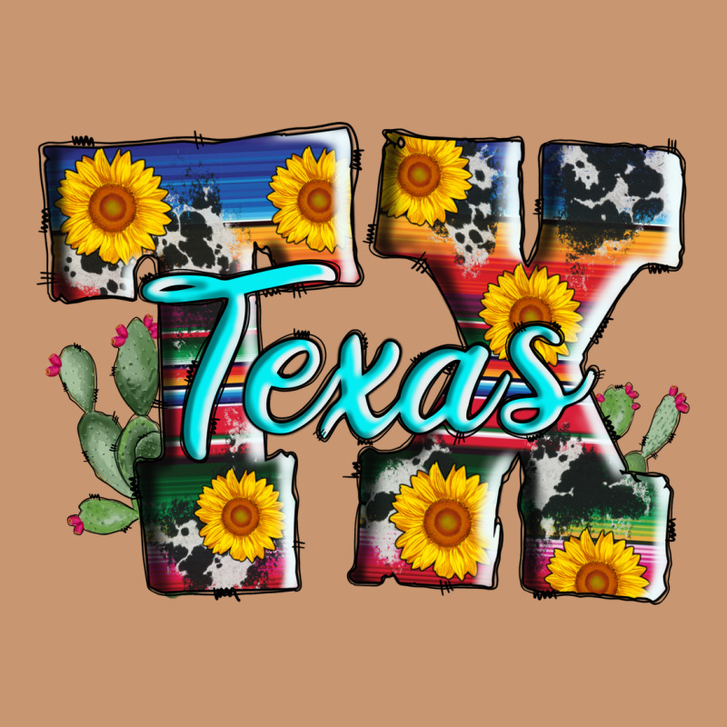 Texas Tx Serape Sunflower Cowhide Heavyweight Hoodie by AdoDesignShop | Teevron