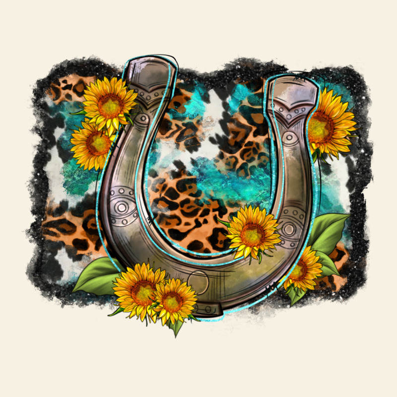 Western Leopard Cowhide Turquoise Background Horse Vintage Tee by OliviaCreatesArt | Teevron