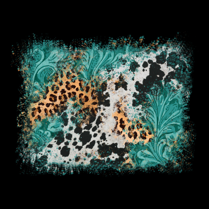 Cowhide Turquoise Leather Background Premium Sweatshirt by AdoDesignShop | Teevron