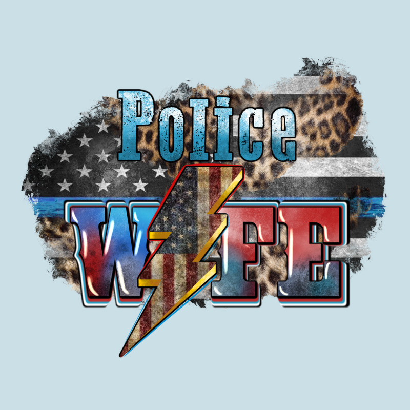 Police Wife Lightning Bolt 4th Of July Ladies Tee by HowdyJamesFarm | Teevron